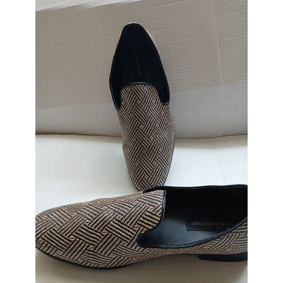 Giorgio Brutini Mens Clement Slip On Loafers Tan-Brown 10.5 M Herringbone Design main image 4